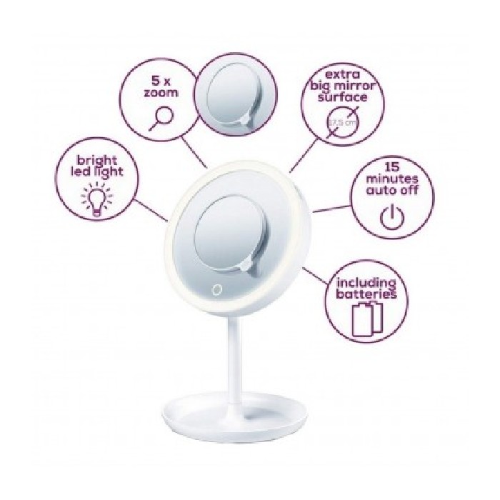 bathrooms/bathroom-mirrors/beurer-bs-45-illuminated-cosmetic-mirror-with-stand-and-light